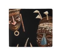 LYHVSFZQ Wallet Card Case African Ritual Ethnic Tribal Printed Coin Purse Mens Wallet Ideal for Work Travel And Daily Use, style, One Size, Casual