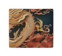 LYHVSFZQ Wallet Card Case Dragon Chinese Background Printed Coin Purse Mens Wallet Ideal for Work Travel And Daily Use, style, One Size, Casual