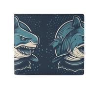 LYHVSFZQ Wallet Card Case Shark Pattern Printed Coin Purse Mens Wallet Ideal for Work Travel And Daily Use, style, One Size, Casual