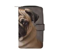 LYHVSFZQ Wallet for Men Coin Purse Card Case with Zipper Animal Pug Dog Printed Wallet for Daily Use And Holiday Gifts, style, 19.7x11x3.5cm