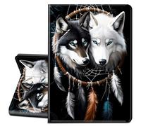 LYHXLYJH for iPad 10.2 Inch Case,for iPad 9th Gen 2021/iPad 8th Generation 2020/ iPad 7th Generation 2019 Case-Slim Leather Stand Smart Cover with Auto Wake/Sleep,Two Wolves Dreamcatcher