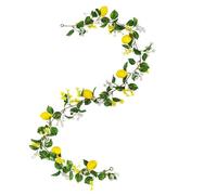 LYHYDMA Artificial lemon branch Artificial Lemon Vine With Greenery Leaves Front Door Wall Mantle Wedding Party Decor(175cm)