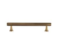 LYHYDMA Cabinet Handles Solid Antique Brass Diamond-Cut Cross Knurl Pattern Bronze Wardrobe Cabinet Handles T-bar Knobs Pitch 320mm Long Pull(Pitch-Row-128mm)