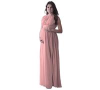 LYHYDMA Maternity Dress Womens Summer Clothes Maternity Dress Wedding for Pregnant Femme Enceinte Robe(Pink Colour,S)
