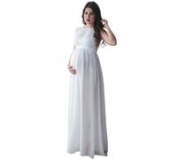 LYHYDMA Maternity Dress Womens Summer Clothes Maternity Dress Wedding for Pregnant Femme Enceinte Robe(White,XL)