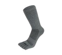 LYHYDMA Toe Socks 5 Pairs Long Mens Toe Compression Socks Cotton Solid Color Mid-Calf Mesh Breathable Sweat Absorbing Sport Five Finger Socks Man(5 pairs grey)