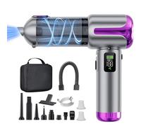 Lyiazsoy Handheld Vacuum Cleaner Cordless,27000PA High Power Mini Vacuum Cleaner,Can be Quickly Charged Car Vacuum Cleaner,car hoovers for Pet Hair, Home, Office, Kitchen,Duster(Purple)