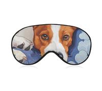 Lying Basenji Dog Blackout Sleep Mask for Side Sleeper Soft Covers for Travel Essentials Nap