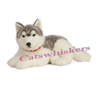 Living Nature Giant Husky, Realistic Soft Cuddly Dog Toy, Naturli Eco-Friendly Plush, 60cm