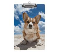 Lying on The Beach Clipboard 8.5×12.5 Inch Acrylic Clip Board with Metal Clip A4 Letter Size Decorative Clipboard Cute Hanging Clipboards for Office, Teacher, Nurse, Doctor,