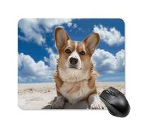 Lying on The Beach Mouse Pad Square Laptop Mouse Mat Cute Computer Mousepad Keyboard Pad Non-Slip Desk Pads for Gaming Office Work Home 25 * 30cm