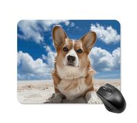 Lying on The Beach Mouse Pad Square Laptop Mouse Mat Cute Computer Mousepad Keyboard Pad Non-Slip Desk Pads for Gaming Office Work Home 20 * 25cm
