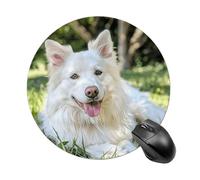 Lying on The Grass Mouse Pad Round Laptop Mouse Mat Cute Computer Mousepad Keyboard Pad Non-Slip Desk Pads for Gaming Office Work Home