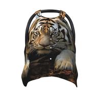 Lying Tiger Baby Car Seat Canopy Cover, Multi Use Breathable Nursing Breastfeeding Covers for Mom Soft Stroller Sun Shade Newborn Shower Gift