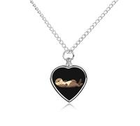 Lying Water Otters Pet Ash Necklace Keepsake Heart Pendant Memorial Jewelry Necklaces