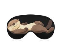 Lying Water Otters Sleep Eye Mask Night Shade Cover Soft Adjustable for Travel Naps