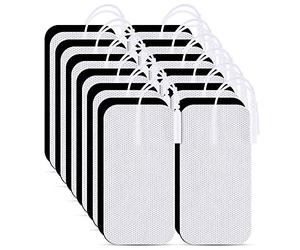 LYINIE TENS Unit Pads 2"X4" 24Pcs, 3rd Gen Reusable Latex-Free Replacement Pads Electrode Pads with Upgraded Self-Stick Performance for Muscle Stimulator Electrotherapy
