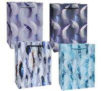 LYINUR 4Pcs Gift Bags for Presents, Small Gift Bag for Birthday Valentines Wedding Bridesmaid Christmas Party Bag for Her Him, 18 x 23 x 10 cm