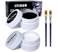 LYINUR Halloween Face Paint, Black and White Face Paint Make Up, Halloween Cosplay SFX Makeup, 50 g White and 50 g Black Body Painting Halloween Special Effects Makeup Fancy Dress Kit
