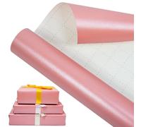 LYINUR Pink Wrapping Paper Roll 43 cm x 10 m, Pearlescent Matte Wrapping Paper Rolls with Pearly lustre, Luxury Gift Wrap for Valentines Wedding Birthday Christmas