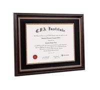 LYIPFOL 8.5x11 Certificate Frame, Document Frame with Black Mat or 11x14 Frame Displays Without Mat, Diploma Frame for Wall and Tabletop, Brown