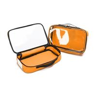 Lyirfan Empty Medicine Supplies Bag Color Coded First Aid Medical Kit Accessory Pouches,with Transparent Window Emergency Medical Kit,for Home and Work,Camping,Hiking,Daily Use.(Orange, L)