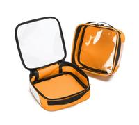 Lyirfan Empty Medicine Supplies Bag Color Coded First Aid Medical Kit Accessory Pouches,with Transparent Window Emergency Medical Kit,for Home and Work,Camping,Hiking,Daily Use.(Orange, S)