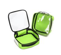 Lyirfan Empty Medicine Supplies Bag Color Coded First Aid Medical Kit Accessory Pouches,with Transparent Window Emergency Medical Kit,for Home and Work,Camping,Hiking,Daily Use. (Green, S)