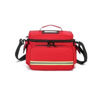 Lyirfan Family Medical Bag Empty,Double Layer Emergency Medical Supplies Bag,First Aid Bag Suitable for Home or Travel Use (Red, S)