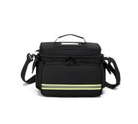 Lyirfan Family Medical Bag Empty,Double Layer Emergency Medical Supplies Bag,First Aid Bag Suitable for Home or Travel Use (Black, S)