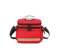 Lyirfan Family Medical Bag Empty,Double Layer Emergency Medical Supplies Bag,First Aid Bag Suitable for Home or Travel Use (Red, L)