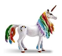 Lyiube Winged Rainbow Unicorn Foal, Educational Unicorn Animal Model for Creative Imaginative Plaything Mythical Pegasus Figurine foal Toy Figurine 12.5 × 9.3 × 15.2 cm (B)