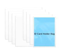 Lyivisk Pack of 4 ID Card Sleeves A7 Ticket Case 78 x 110 mm Transparent Card Sleeves Credit Card Case for Student ID Ticket EC Credit Card Robust Plastic Protective Cases, transparent, 1