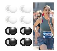 Lyivisk Start Number Holder Pack of 8, Start Number Magnets for Marathon and Half Marathon, Magnetic Race Number Attachment with Strong Magnets, Running Fix Clips for Athletes and Runners