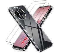 LYJERRY 1 x Protective Case Compatible with TCL 60 SE NXTPAPER 5G Mobile Phone Case + 2 x Protective Glass for TCL 60 SE NXTPAPER 5G Case Transparent Shockproof Cover Silicone Mobile Phone Case and