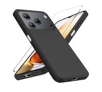 LYJERRY Case for Blackview Wave 7C Phone Case with 9H Hardness Tempered Glass Screen Protector, TPU Shockproof Cover, Soft, Slim Fit, Anti-Scratch Protection, Black