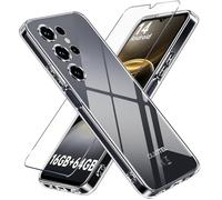 LYJERRY Case for OUKITEL C2 Phone Case with 9H Hardness Tempered Glass Screen Protector, TPU Shockproof Cover, Soft, Slim Fit, Anti-Scratch Protection, Clear
