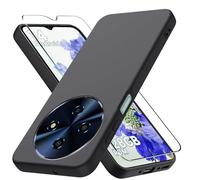 LYJERRY Case for OUKITEL C5 Phone Case with 9H Hardness Tempered Glass Screen Protector, TPU Shockproof Cover, Soft, Slim Fit, Anti-Scratch Protection, Black