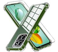 LYJERRY Transparent Soft Mobile Phone Case Compatible with Honor 200 Smart Case Protective Glass and Case Protective Bumper Cover Silicone Gel for Honor 200 Smart Case