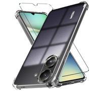 LYJERRY Transparent Soft Mobile Phone Case Compatible with Redmi A5 4G Case Protective Glass and Case Protective Bumper Cover Silicone Gel for Redmi A5 4G Case