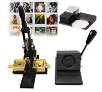 LYJIANGXIN 2X2 inch Square Fridge Magnets Badge Maker Machine DIY Photo Refrigerator Sticker Magnet Press Machine+Paper Cutter+100pcs Materials, Acrylic Materials Compatible