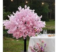 LYJIANGXIN Artificial Weeping Cherry Tree, Handmade Artificial Cherry Blossom Trees for Christmas, Pink Fake Cherry Tree for Home Decor Indoor Outdoor Party Office and Wedding