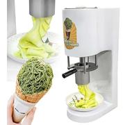 LYJIANGXIN Commercial Spaghetti Ice Cream Press Machine, 80W Ice Cream Noodle Maker with 0.42L Stainless Steel Hopper, 4 Shape Molds, Professional Ice Cream Noodle Extruder for Gelato