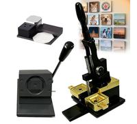 LYJIANGXIN Magnet Maker Machine 2x2inch, Fridge Magnets Badge Maker Machine, Square Fridge DIY Photo Magnet Making Machine+Paper Cutter+100 Sets Materials, Acrylic Materials Compatible