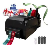 LYJIANGXIN Satin Ribbon Printing Machine With Holder,200 Dpi Digital Ribbon Printer Thermal Label Printer Foil Stamping Printing Machine, 150mm/S,Supports 50+ Languages, Diy Decorative Ribbon