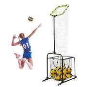 LYJIANGXIN Volleyball Setter Trainer Net, Volleyball Spike Trainer, Adjustable Height & Angle, Lockable Wheels & Collection Bag, Volleyballs Training Net For Indoor Outdoor Use, For Passing Drills