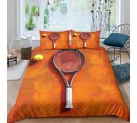 LYJSMDAAA 3D Printed Easy Care Microfiber tennis racket setup Comforter Cover All Season Bedding Set with Pillow Shams sports equipment Duvet Cover Breathable for Teens Adults Double（200x200cm）