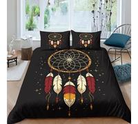 LYJSMDAAA Dream Catcher Duvet Cover Quilt Cover for Boys Girls 3D Printed Comforter Covers with Zipper Closure Soft Microfiber with Pillow Cases Bedding Set 3 Pieces King（220x240cm）