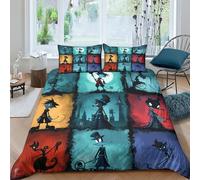 LYJSMDAAA Kingdom Hearts Comforter Covers 3D Print Quilt Cover Duvet Cover for Teens And Adults Bedding Set with Zipper Closure with Pillow Cases Soft Microfiber 3 Pieces Double（200x200cm）