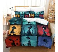 LYJSMDAAA Kingdom Hearts Quilt Cover for Boys Girls Comforter Covers 3D Printed Duvet Cover Bedding Set with Pillow Cases Soft Microfiber with Zipper Closure 3 Pieces Single（140x200cm）